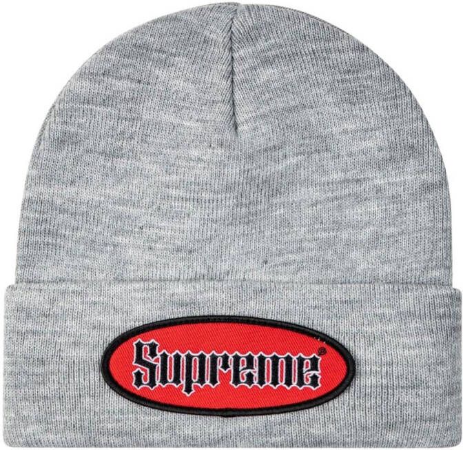 Supreme Muts met patch Grijs