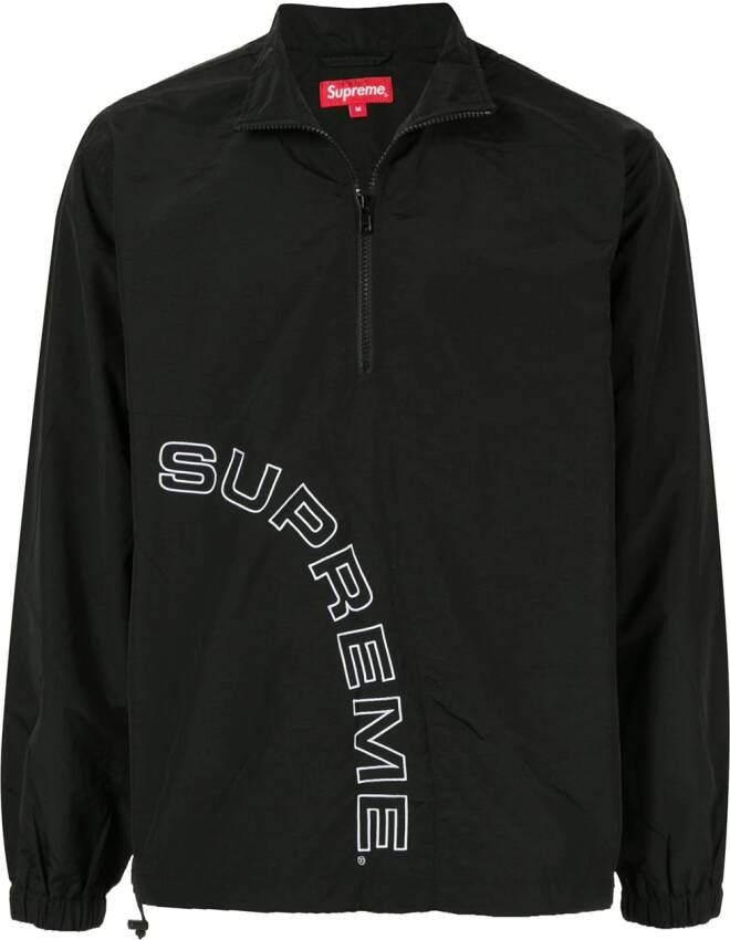 Supreme Pullover met halve rits Zwart