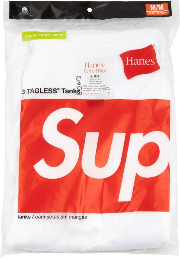 Supreme Set van drie tanktops Wit