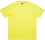 Supreme T-shirt met geverfde zak Geel - Thumbnail 1