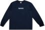 Supreme T shirt met logo heren katoen L Blauw - Thumbnail 1