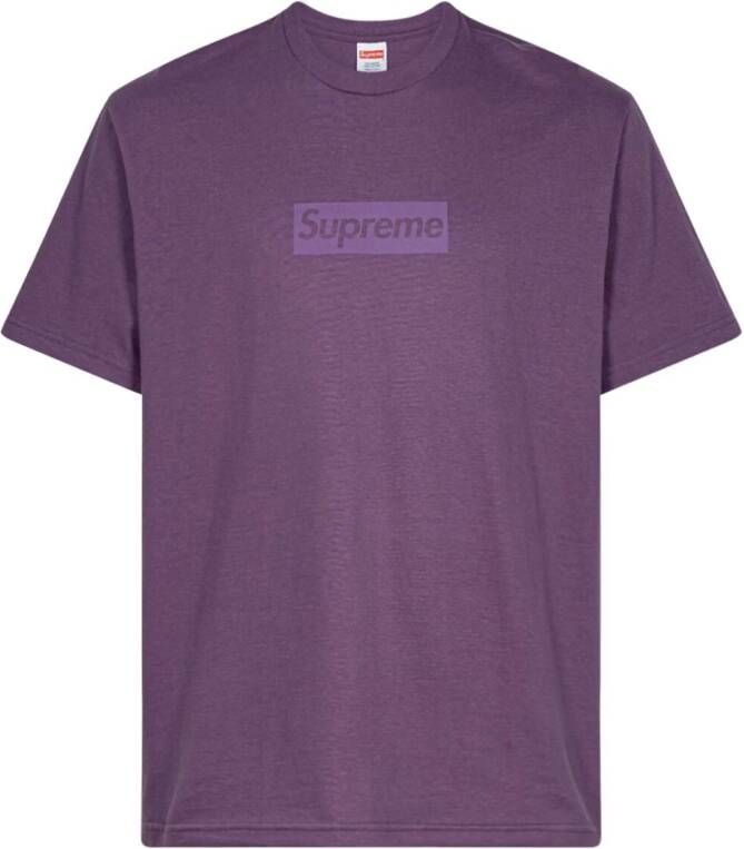 Supreme T-shirt met logo Paars