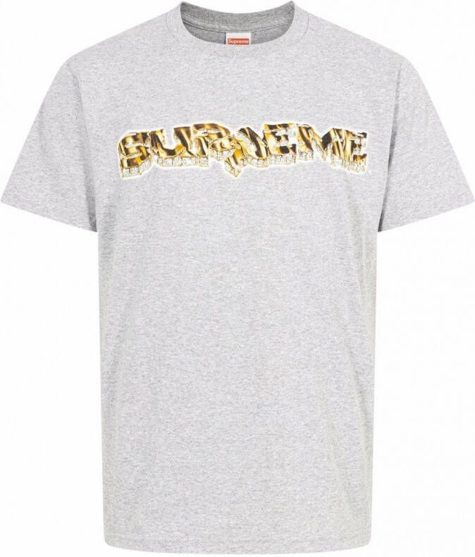 Supreme T-shirt met logoprint Grijs