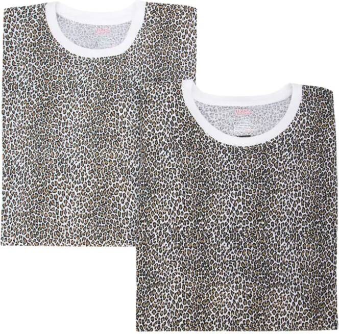 Supreme T-shirt met luipaarddessin Bruin