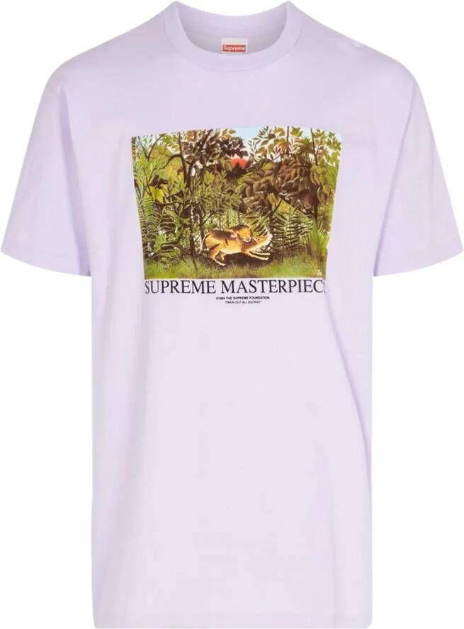 Supreme T-shirt met print Paars