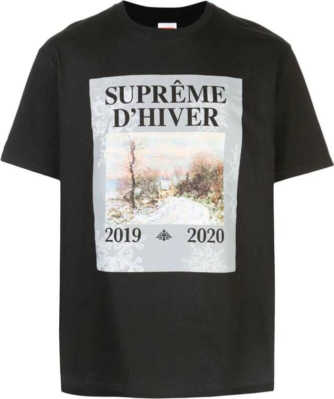 Supreme T-shirt met print Zwart