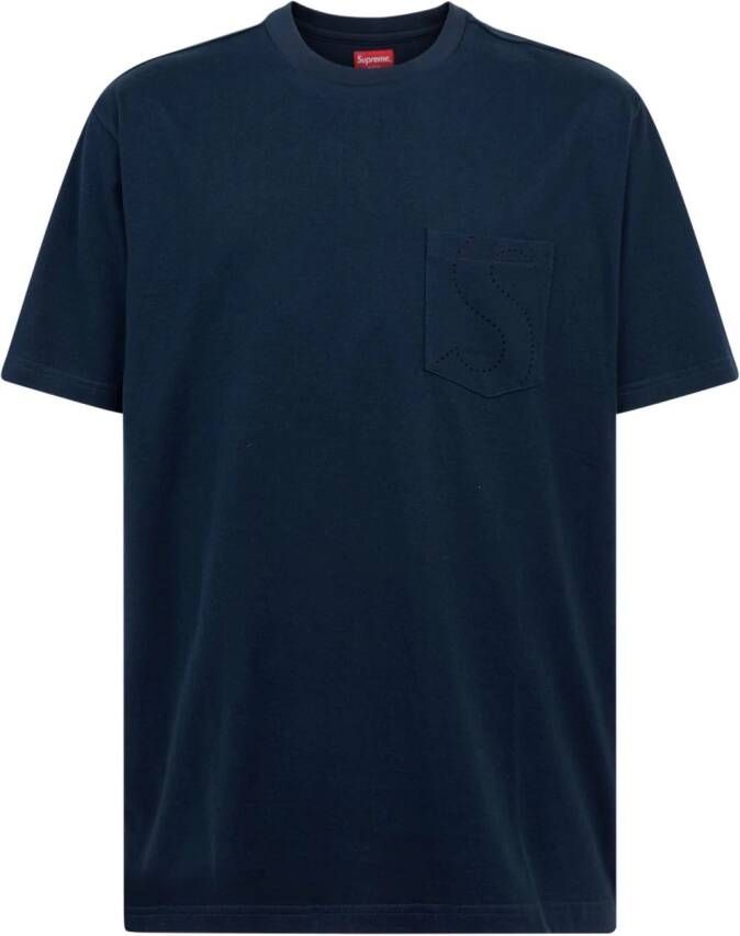 Supreme T-shirt met zak Blauw