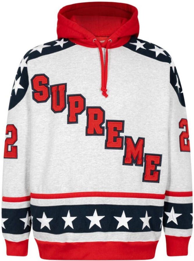 Supreme Verfraaide hoodie Wit