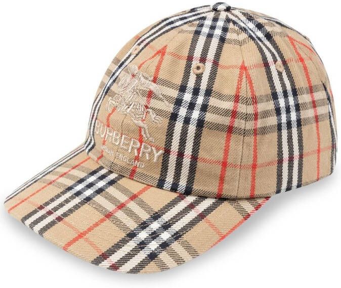 Supreme x Burberry pet met vlakken Bruin