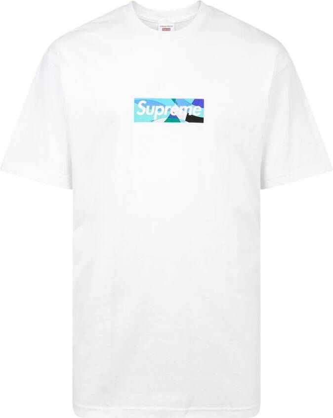 Supreme x Emilio Pucci T-shirt met logo Wit