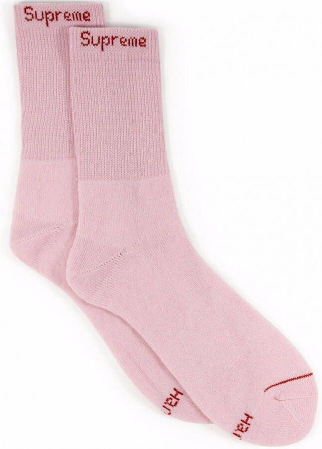 Supreme x Hanes 4-sets sokken Roze