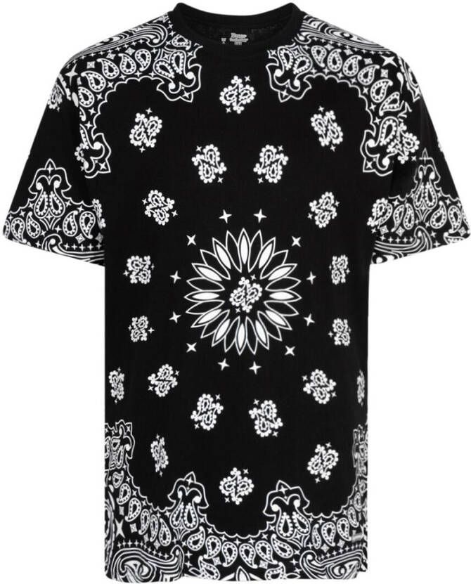 Supreme x Hanes 2-pack T-shirts met bandanaprint Zwart