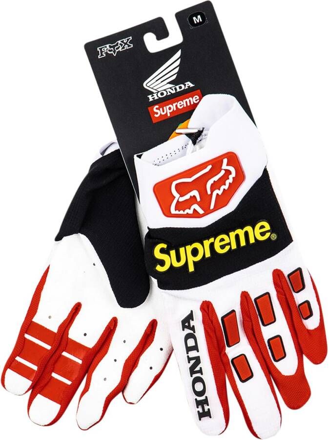 Supreme x Honda Fox racing handschoenen Rood