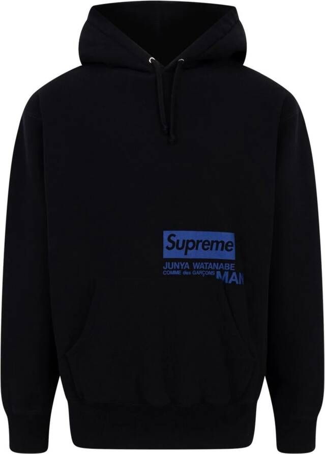 Supreme x Junya Watanabe hoodie met logoprint Zwart
