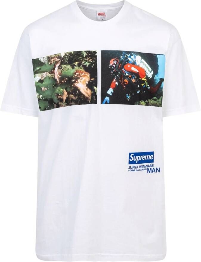 Supreme x Junya Watanabe T-shirt met print Wit