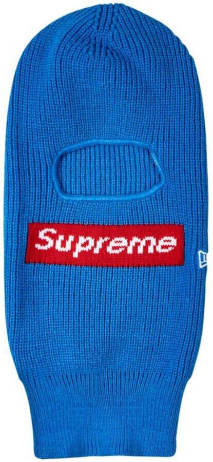 Supreme x New Era bivakmuts met logo Blauw