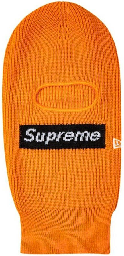Supreme x New Era bivakmuts met logo Oranje
