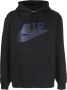 Supreme x Nike hoodie met leren applicatie Zwart - Thumbnail 1