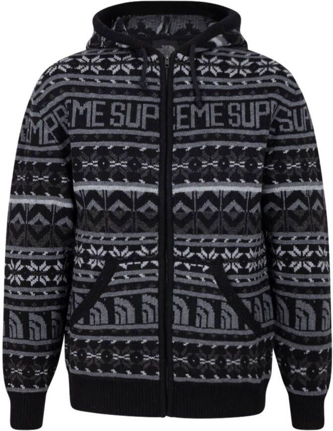 Supreme x The North Face hoodie Zwart