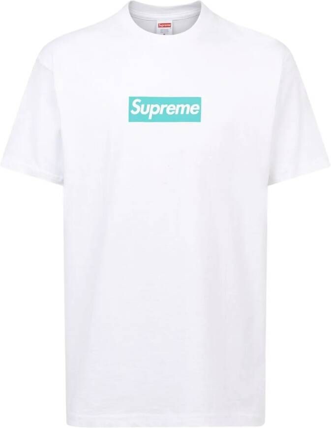 Supreme x Tiffany & Co. T-shirt met logo Wit