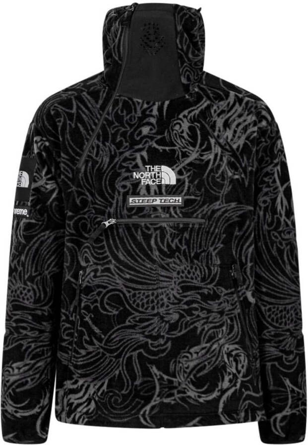 Supreme x TNF Fleece pullover Zwart