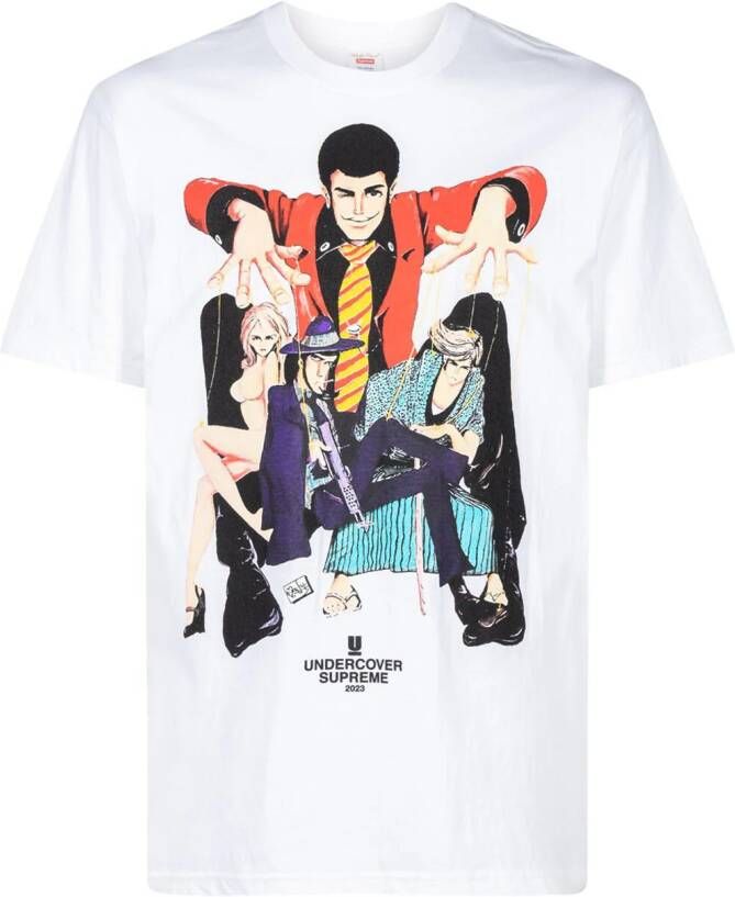 Supreme x Undercover Lupin katoenen T-shirt Wit