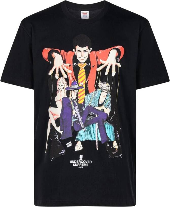 Supreme x Undercover Lupin katoenen T-shirt Zwart