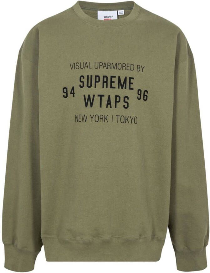 Supreme x WTAPS sweater met ronde hals Groen