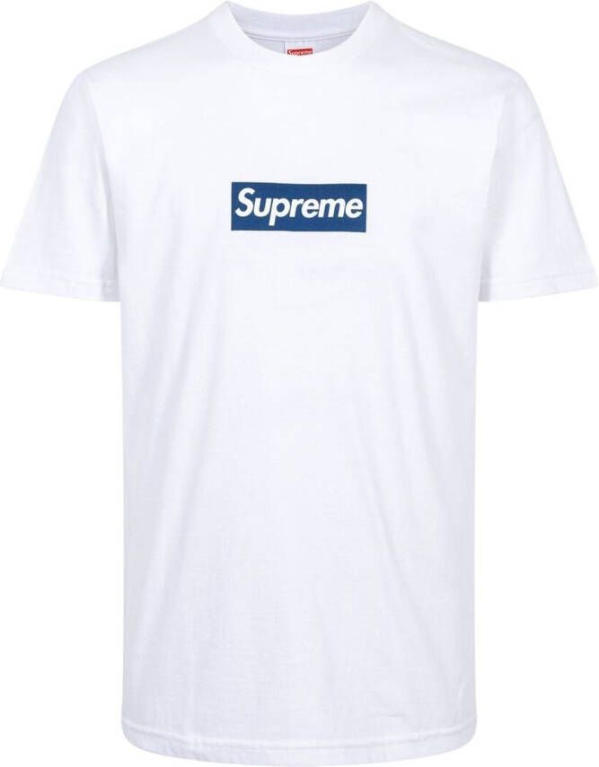 Supreme x Yankees T-shirt met logo Wit