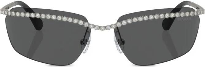 Swarovski Zonnebril met rechthoekig montuur Grijs
