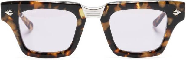 T Henri Eyewear Zonnebril met vierkant montuur Bruin