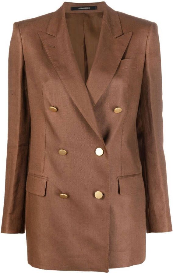 Tagliatore Blazer met dubbele rij knopen Bruin