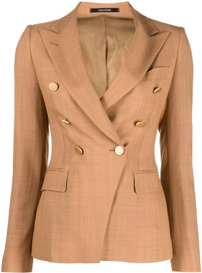 Tagliatore Blazer met dubbele rij knopen Bruin