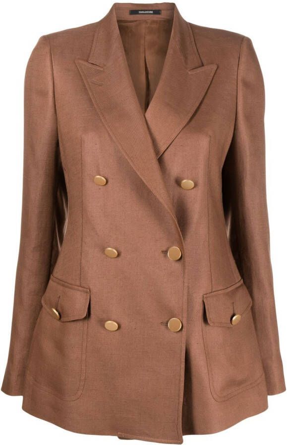 Tagliatore Blazer met dubbele rij knopen Bruin
