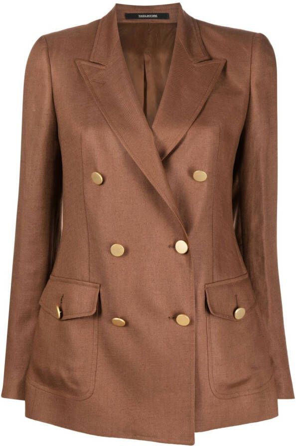 Tagliatore Blazer met dubbele rij knopen Bruin