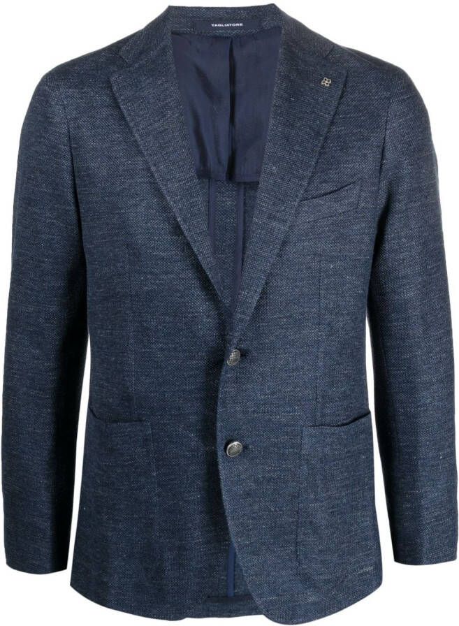 Tagliatore Blazer met enkele rij knopen Blauw