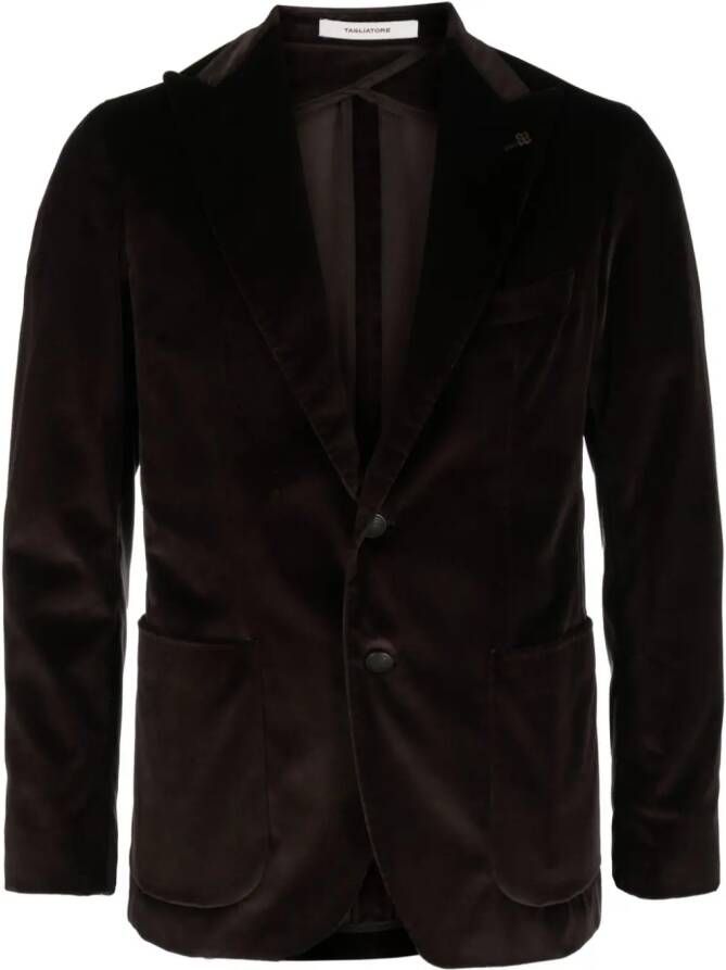 Tagliatore Fluwelen blazer Bruin
