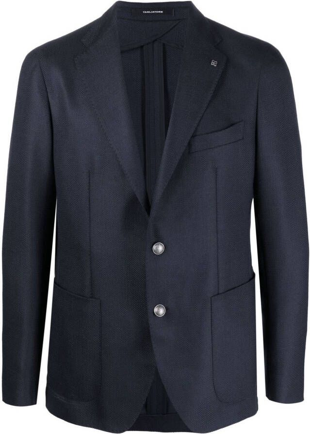 Tagliatore Blazer van scheerwol Blauw