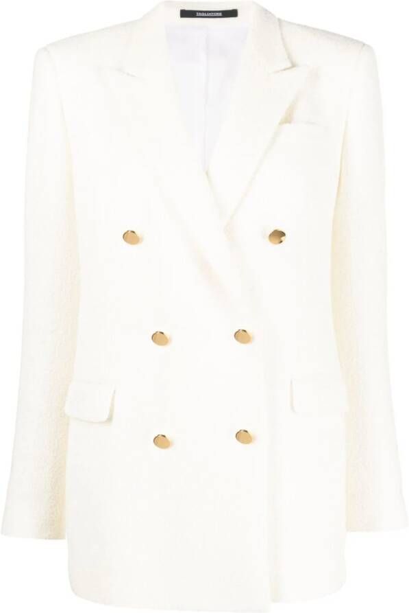 Tagliatore Blazer van wolmix Wit