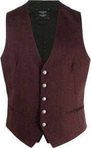 Tagliatore button-front waiscoat Rood