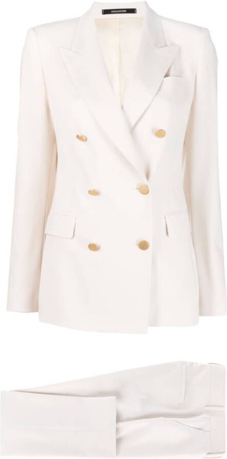 Tagliatore Blazer met dubbele rij knopen Beige