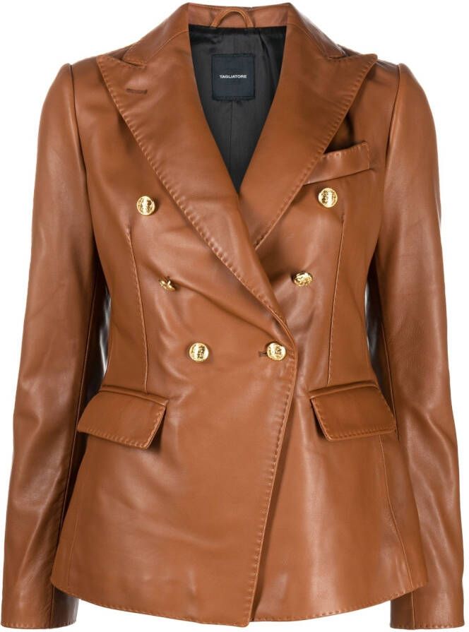 Tagliatore Blazer met dubbele rij knopen Bruin
