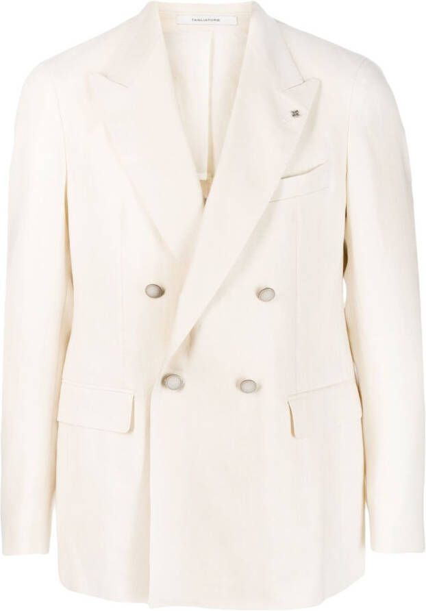 Tagliatore Linnen blazer Beige