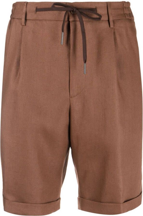 Tagliatore drawstring-waist linen shorts Bruin