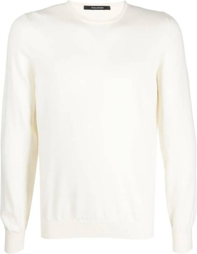 Tagliatore Fijngebreide trui Wit