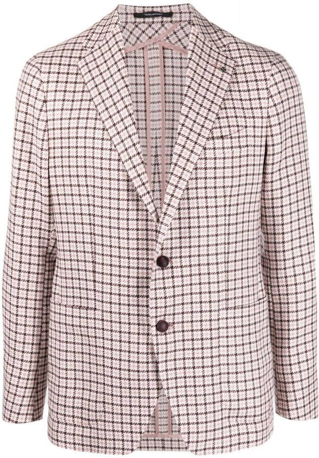 Tagliatore Geruite blazer Roze
