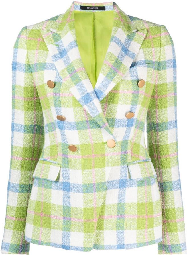 Tagliatore Geruite blazer Groen