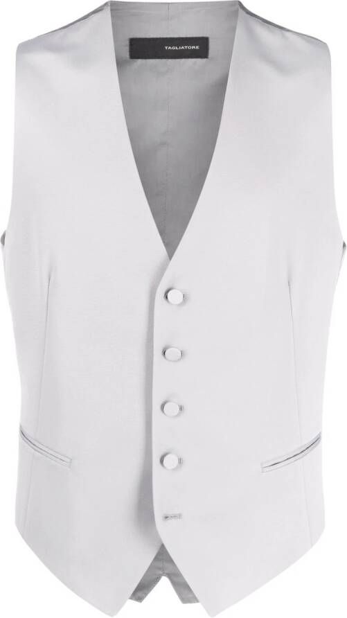 Tagliatore Gilet met knopen Grijs