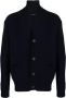 Tagliatore Grofgebreid vest Blauw - Thumbnail 1