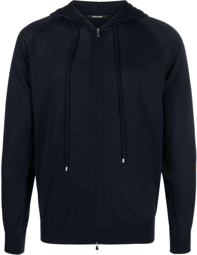 Tagliatore Hoodie met rits Blauw